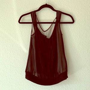Black sleeveless top